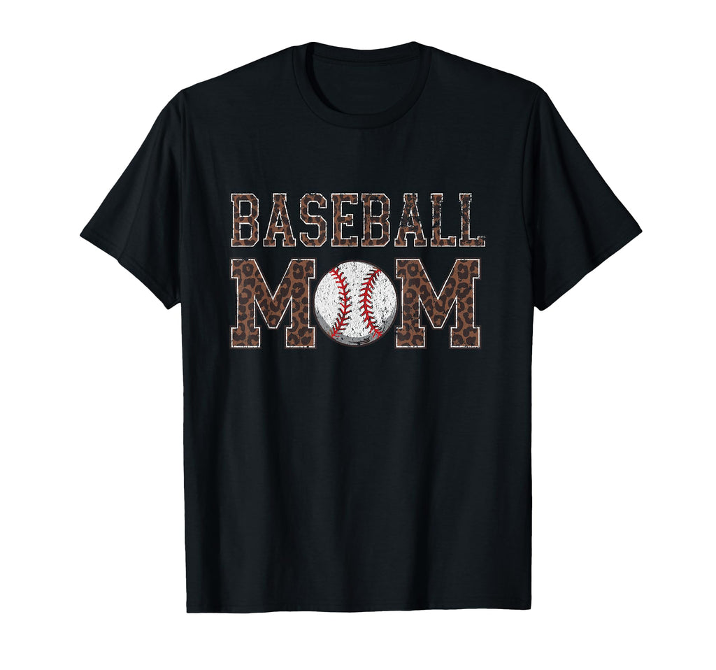 Baseball Mom Baseball Mama Leopard T-Shirt - Fun Novelty Design Unisex - T-Shirt, Sweatshirt, Hoodie