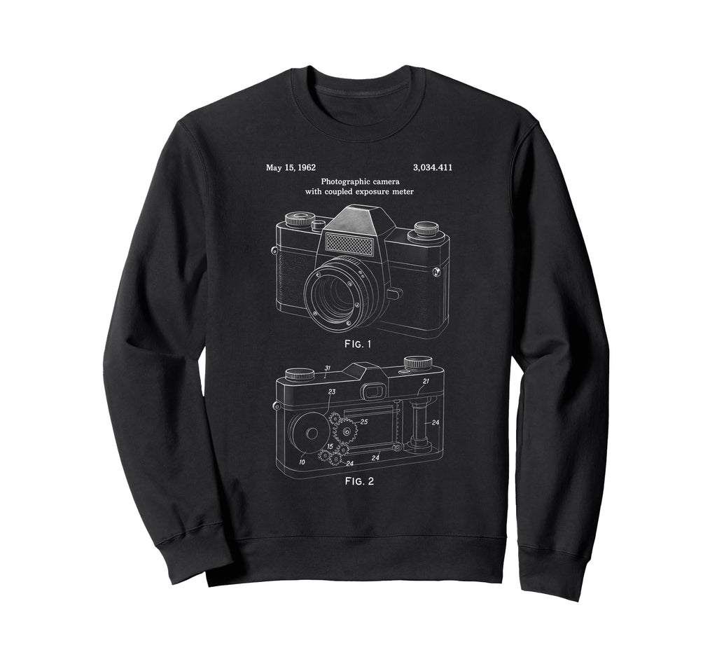 Patent Camera Photography Lover Sweatshirt - Trendy Graphic Unisex - T-Shirt, Sweatshirt, Hoodie