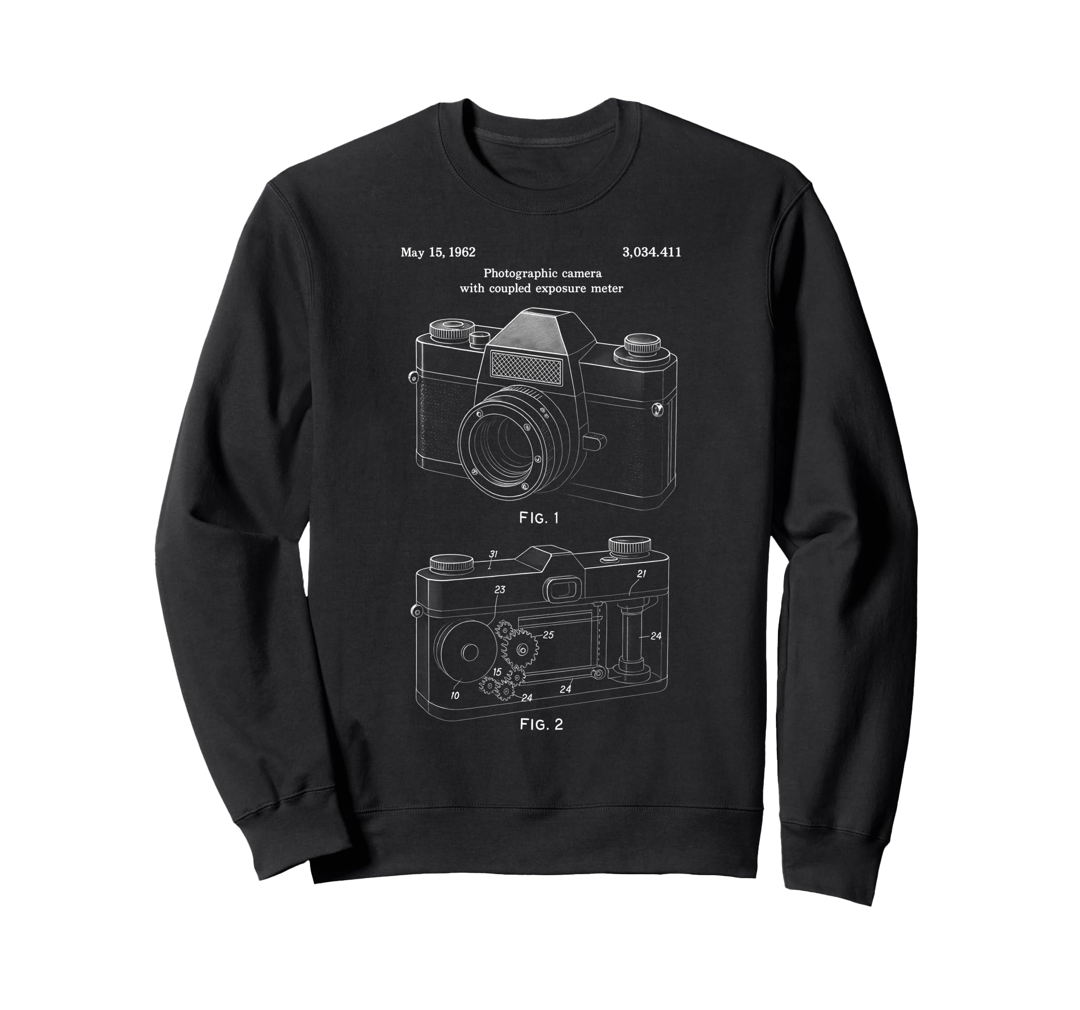 Patent Camera Photography Lover Sweatshirt - Trendy Graphic Unisex - T-Shirt, Sweatshirt, Hoodie