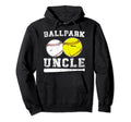 Ballpark Uncle Softball Baseball Uncle Hoodie - Graphic Print for Adults - T-Shirt, Sweatshirt, Hoodie