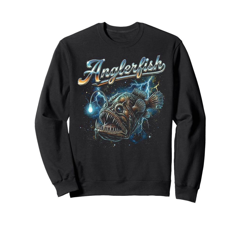 Anglerfish 90S Deep Sea Sweatshirt - Casual Everyday Wear Men Women - T-Shirt, Sweatshirt, Hoodie