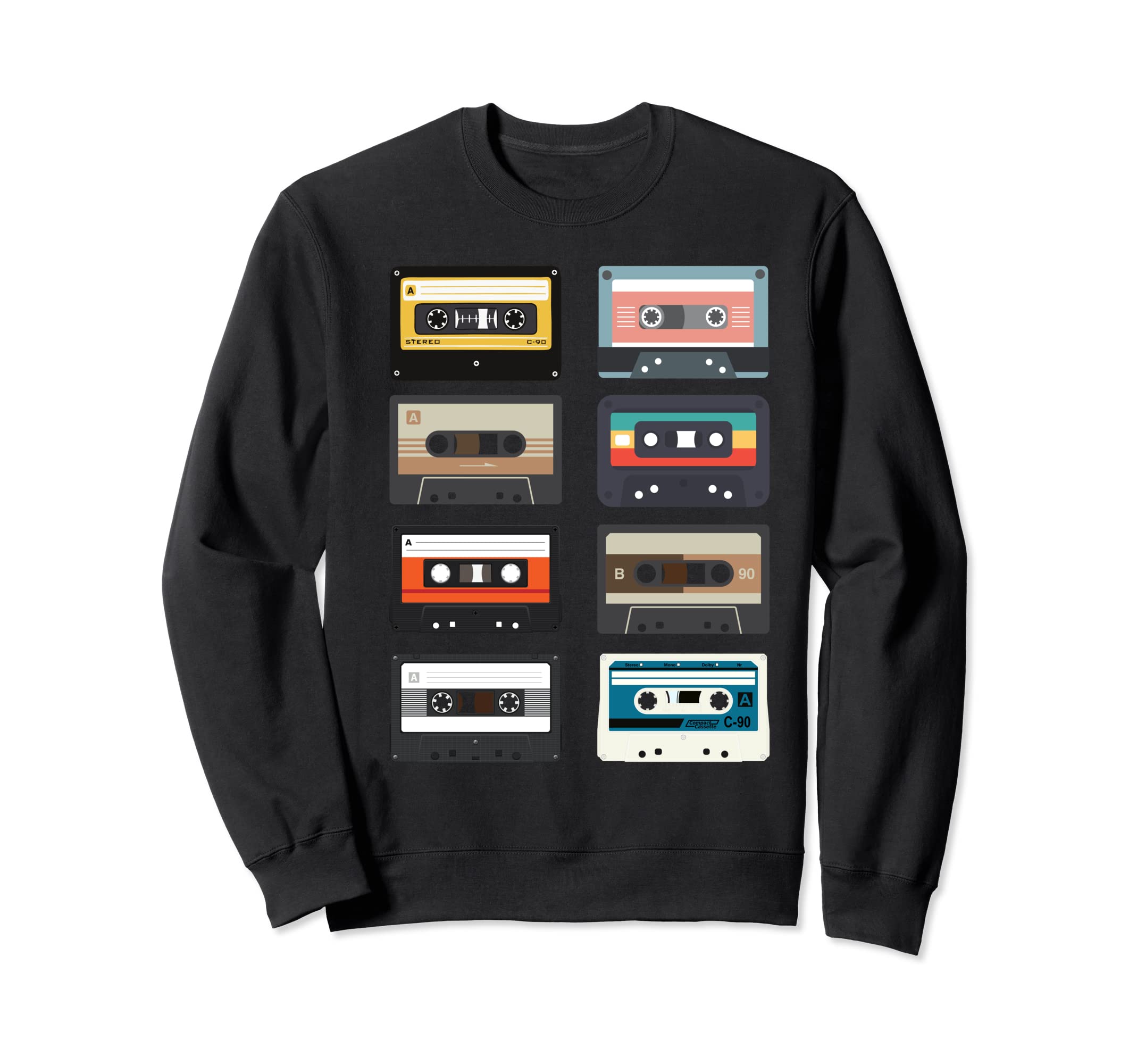 80S Cassette Tapes Nostalgic Music Sweatshirt - Streetwear Style for Adults - T-Shirt, Sweatshirt, Hoodie