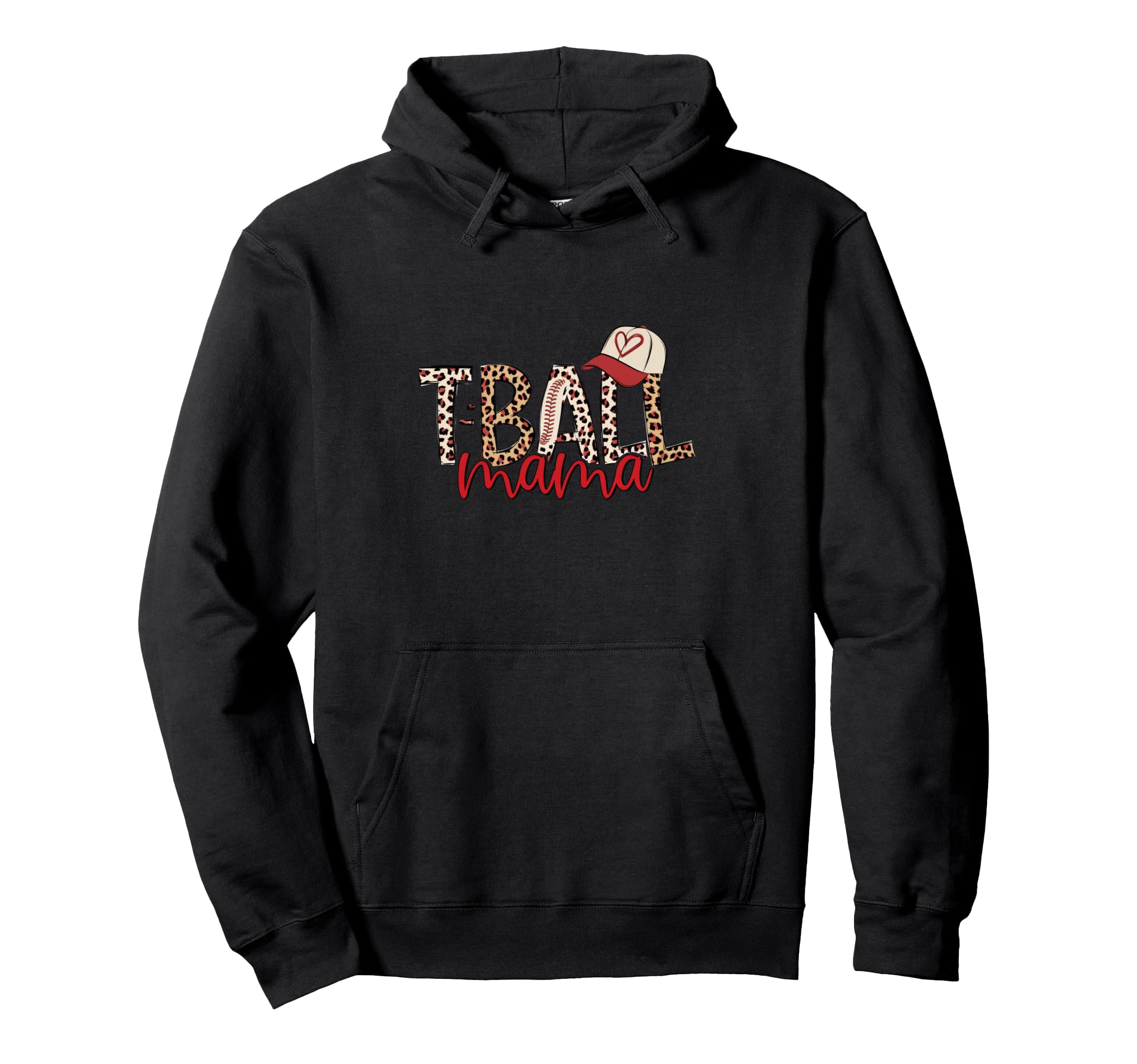 Leopard American Baseball Mom Mama Hoodie - Casual Everyday Wear for Adults - T-Shirt, Sweatshirt, Hoodie