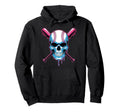 Baseball Ice Cream Dripping Baseball Dad Hoodie - Graphic Print Unisex - T-Shirt, Sweatshirt, Hoodie
