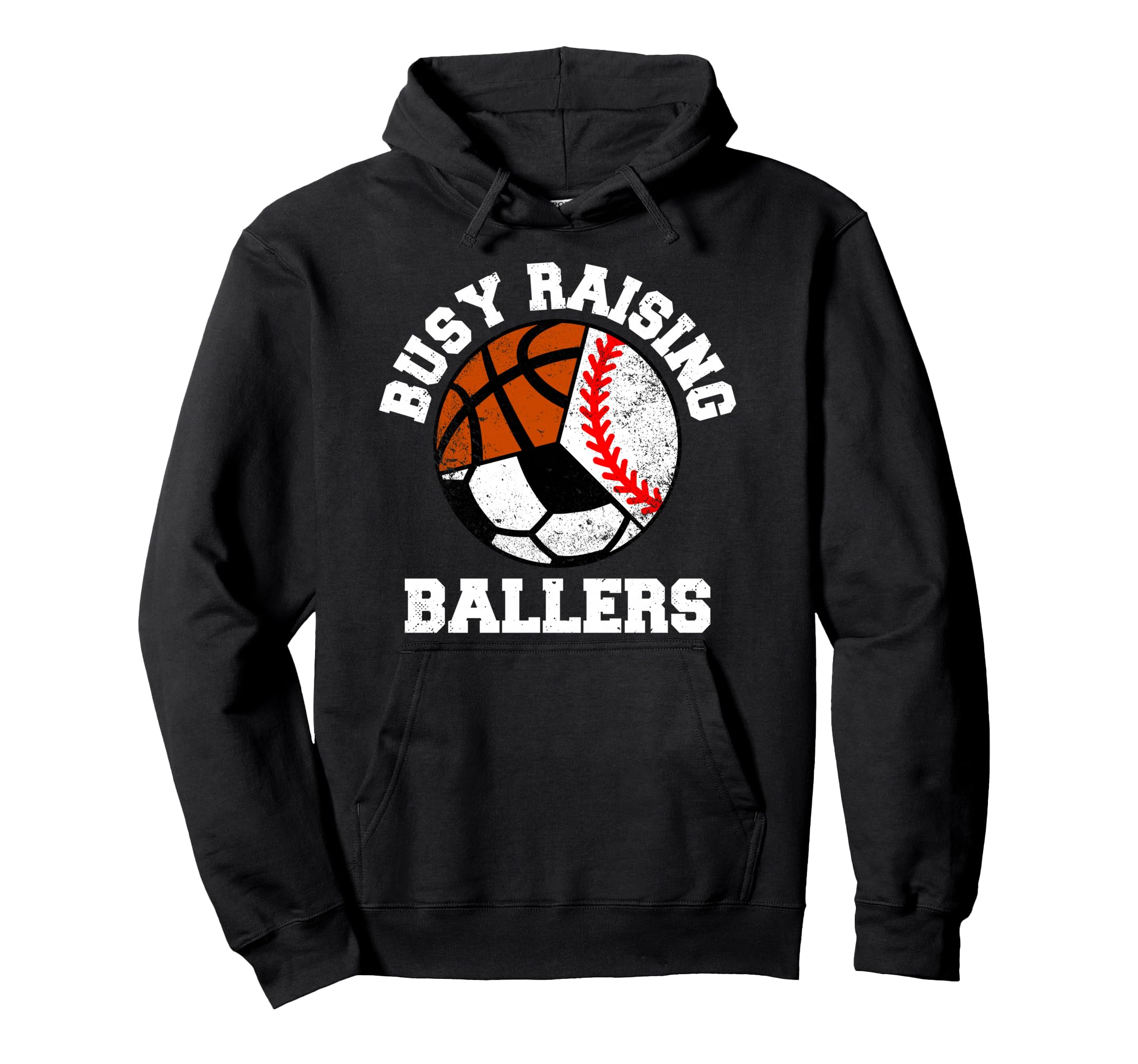 Busy Raising Ballers Funny Baseball Hoodie - Unique Graphic Men Women - T-Shirt, Sweatshirt, Hoodie