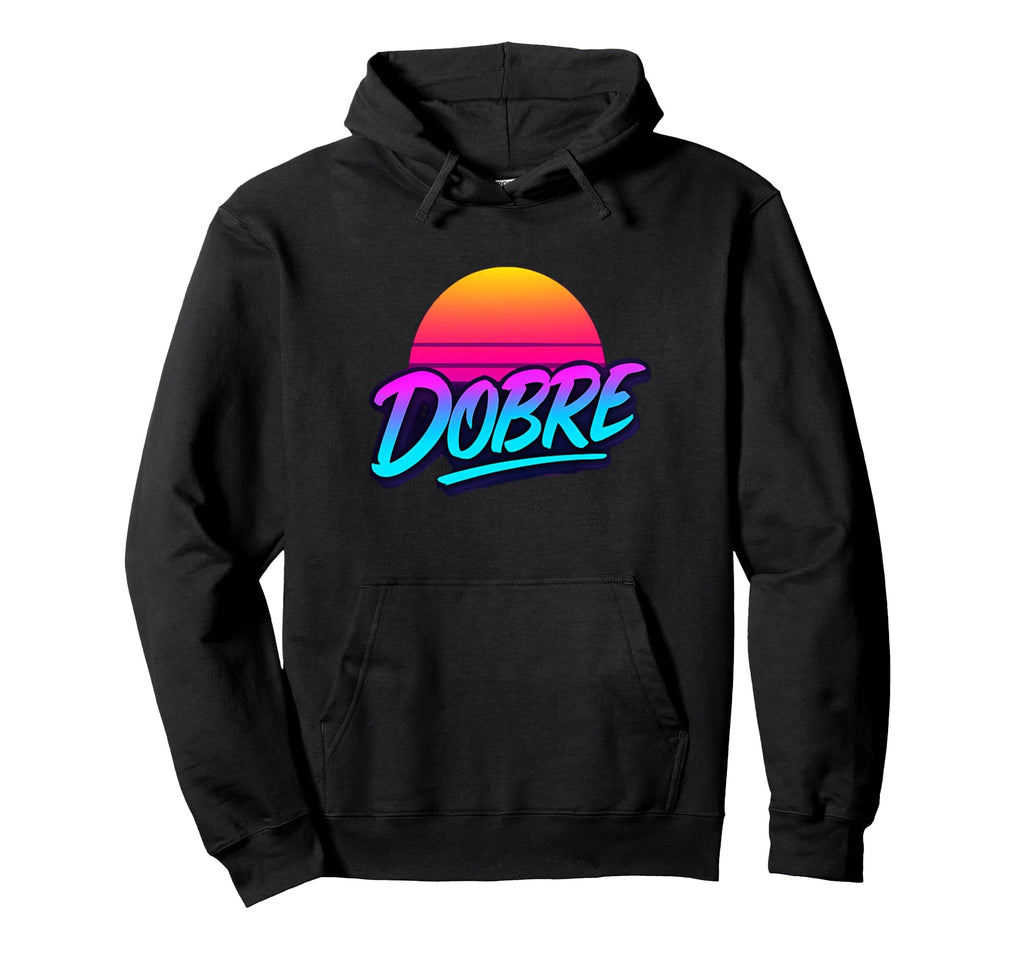 Dobre Sunset 80S Vaporwave Neon Hoodie - Fun Novelty Design Unisex - T-Shirt, Sweatshirt, Hoodie