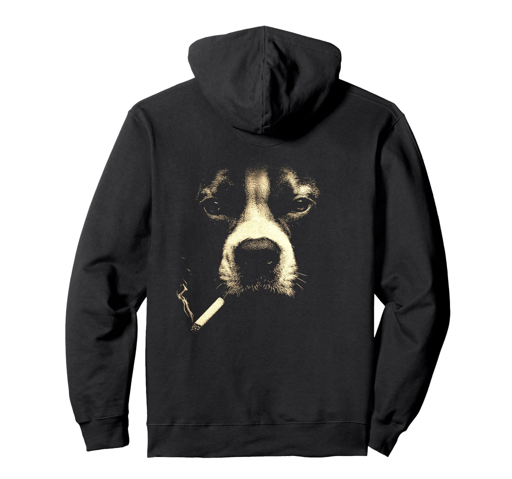 Boxer Smoking Cigarette Grunge Meme Hoodie - Fun Novelty Design for Adults - T-Shirt, Sweatshirt, Hoodie