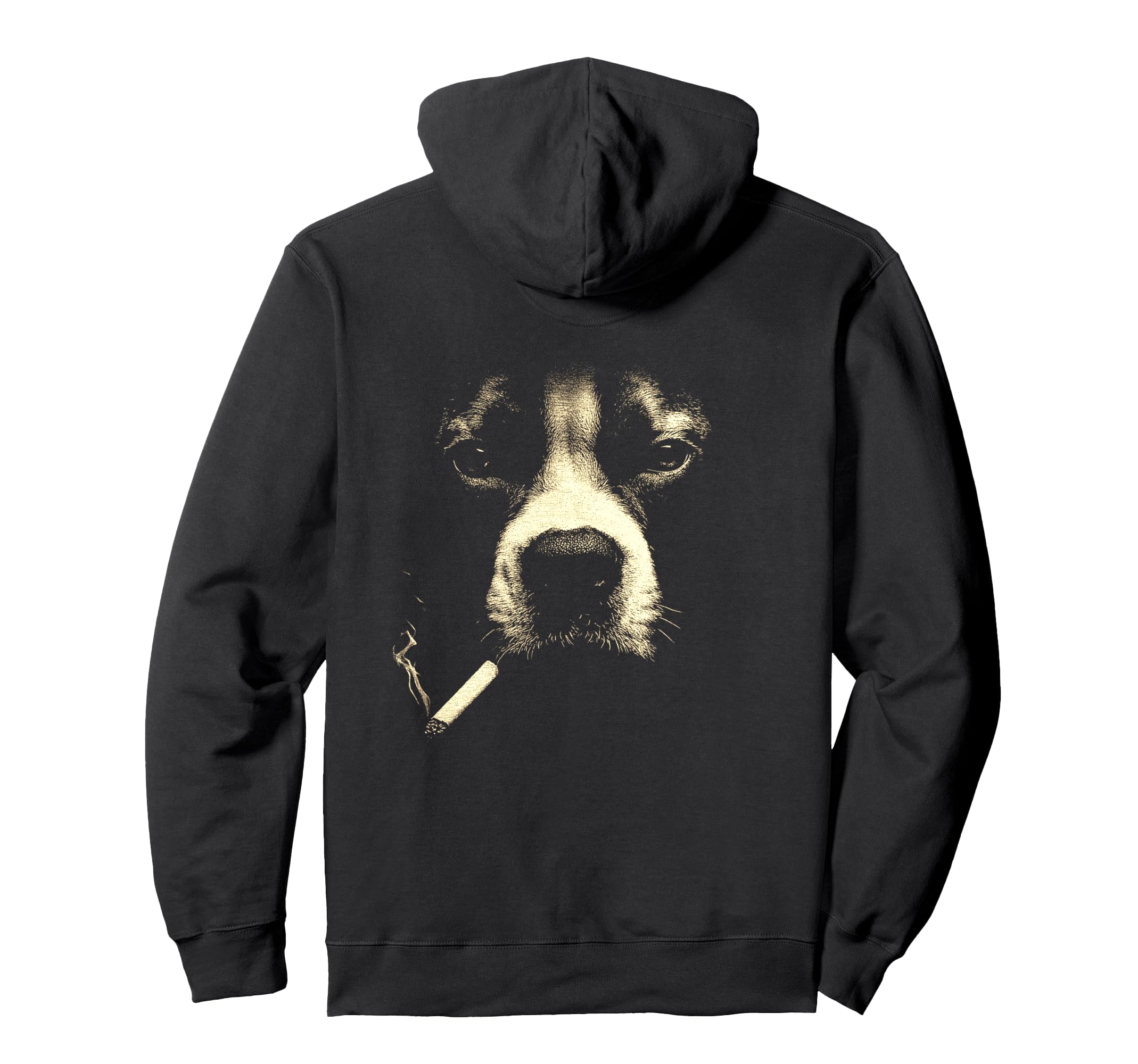 Boxer Smoking Cigarette Grunge Meme Hoodie - Fun Novelty Design for Adults - T-Shirt, Sweatshirt, Hoodie