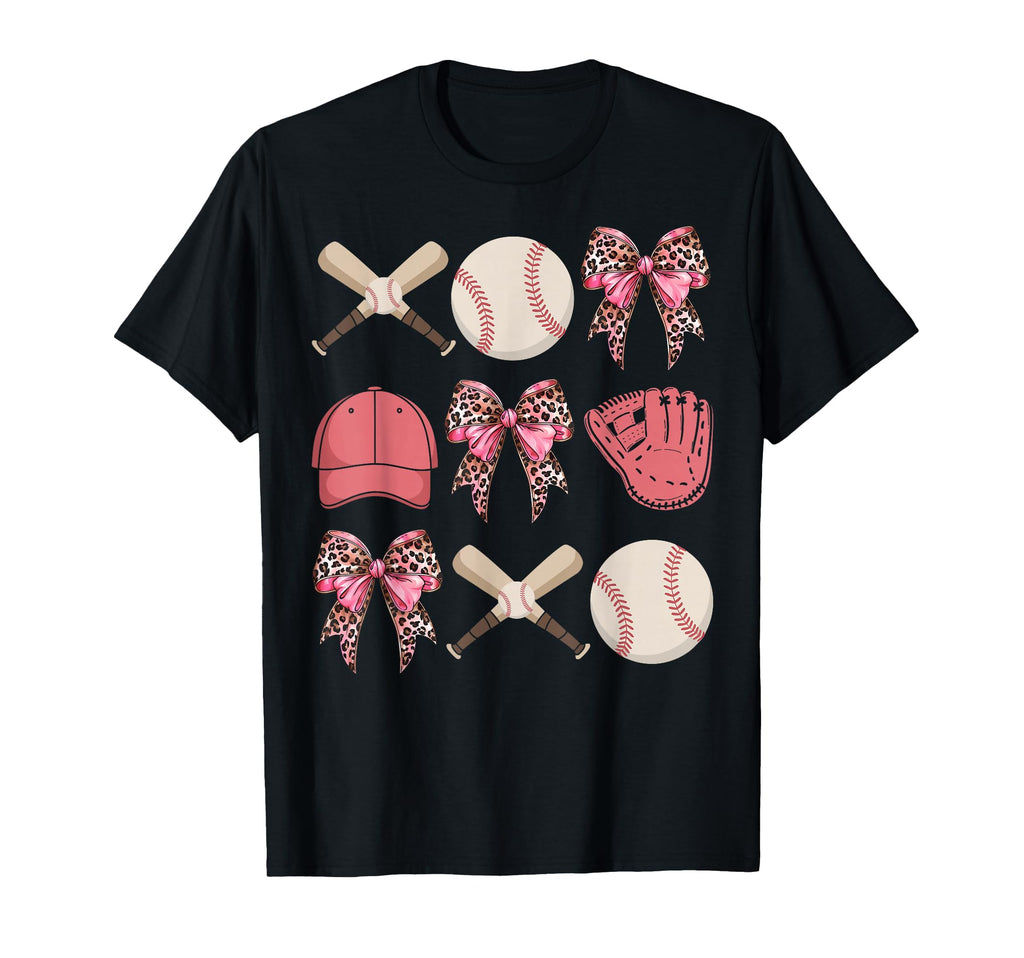 Baseball Mama Coquette Bow Baseball T-Shirt - Custom Art Print Men Women - T-Shirt, Sweatshirt, Hoodie