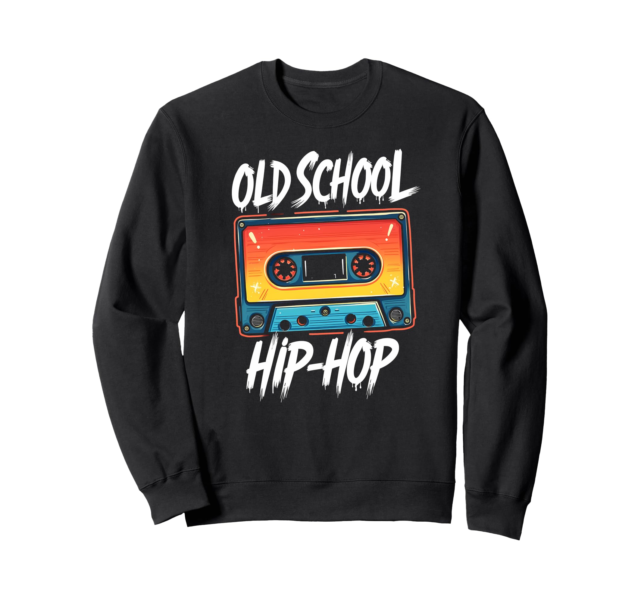 Old School Hiphop Cassette Sweatshirt - Minimalist Print Men Women - T-Shirt, Sweatshirt, Hoodie