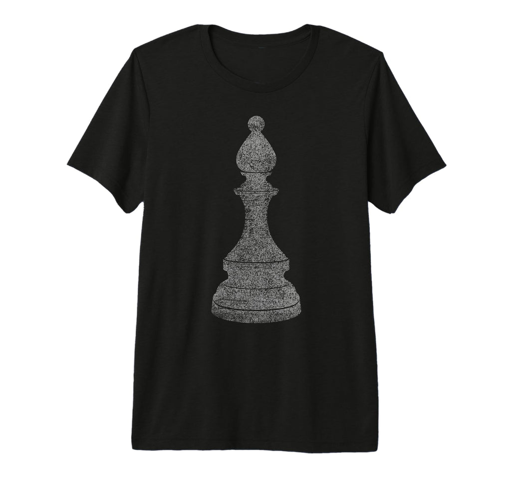 Distressed Chess Piece Bishop Chess T-Shirt - Novelty Apparel for Adults - T-Shirt, Sweatshirt, Hoodie