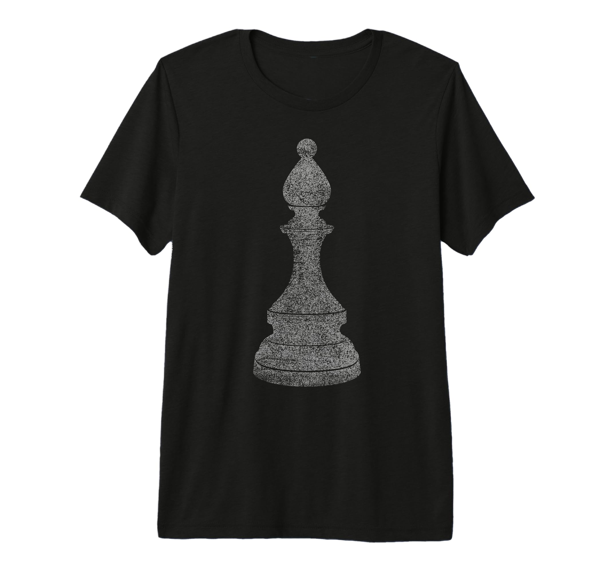 Distressed Chess Piece Bishop Chess T-Shirt - Novelty Apparel for Adults - T-Shirt, Sweatshirt, Hoodie