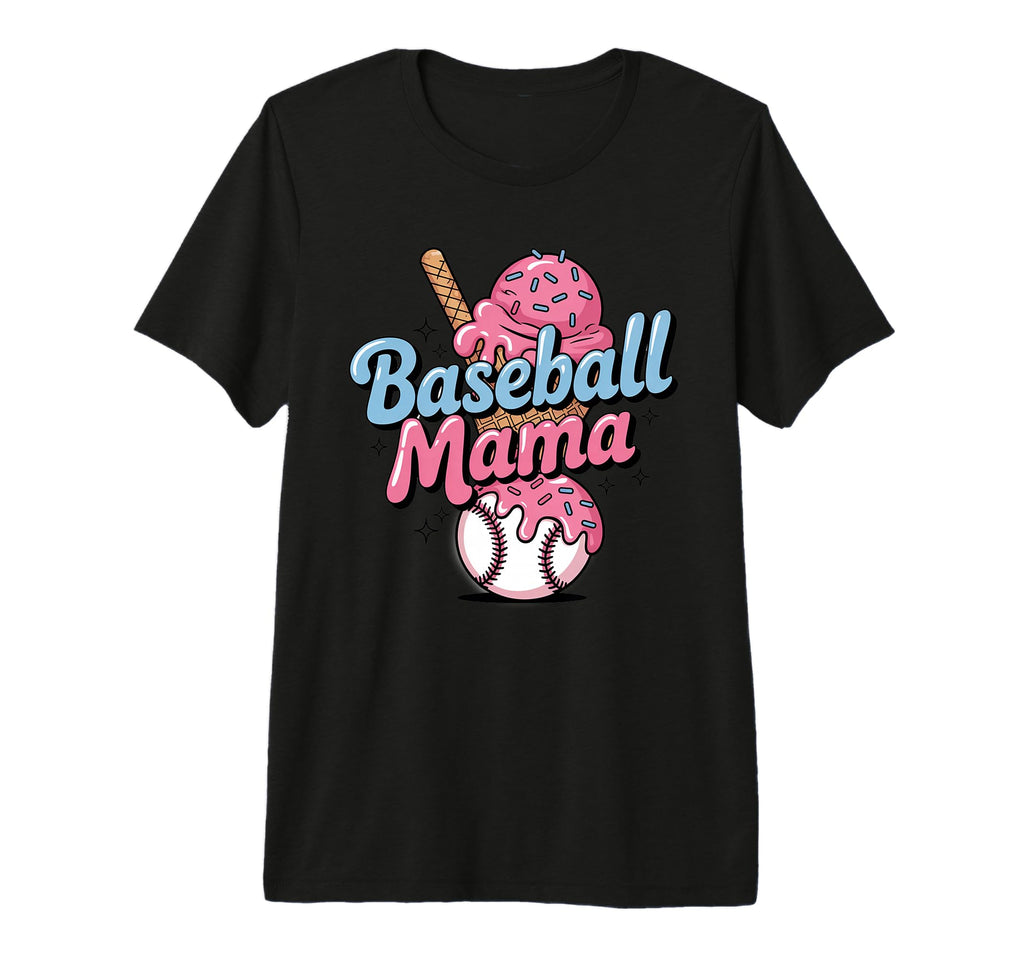 Ice Cream Drip American Baseball Mom T-Shirt - Streetwear Style for Adults - T-Shirt, Sweatshirt, Hoodie