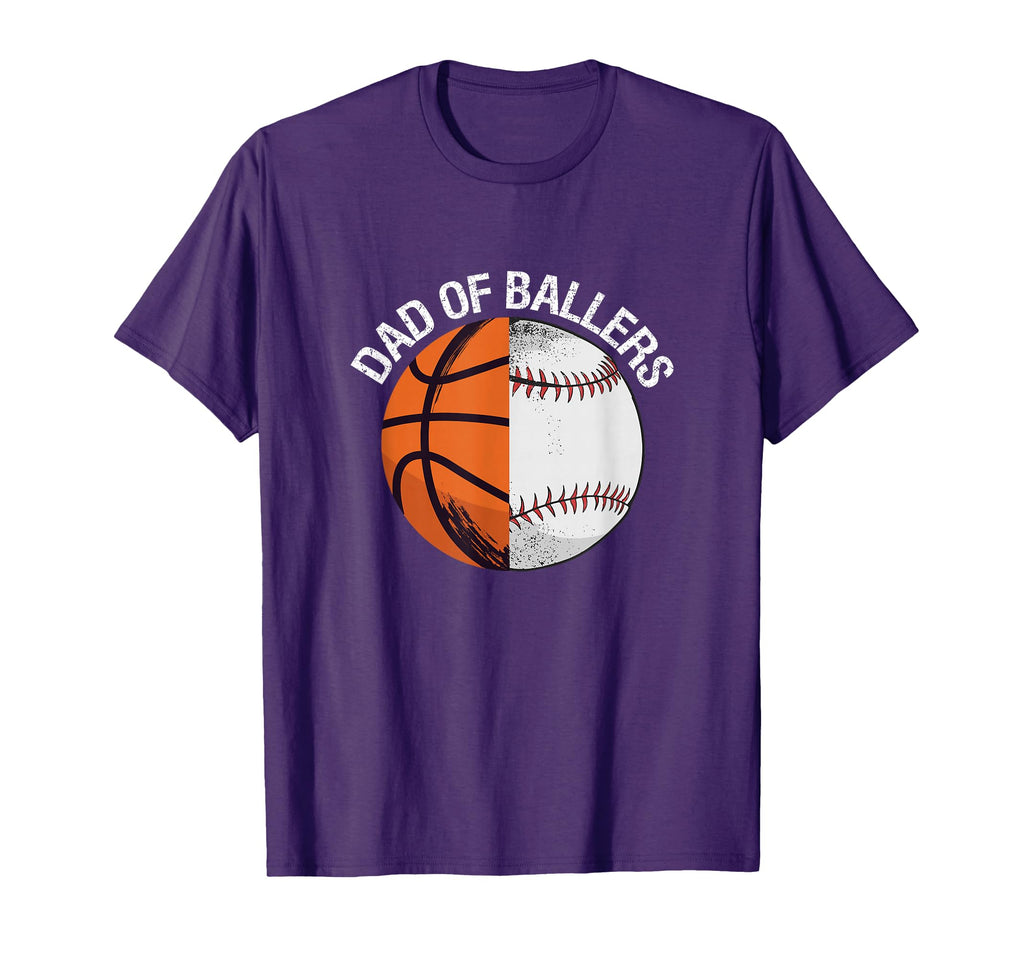 Dad Ballers Basketball Baseball T-Shirt - Custom Art Print Men Women - T-Shirt, Sweatshirt, Hoodie