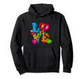Flower Power Hippie Groovy Love Peace Hoodie - Graphic Print for Adults - T-Shirt, Sweatshirt, Hoodie