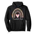 Baseball Aunt Boho Rainbow Funny Hoodie - Casual Everyday Wear Men Women - T-Shirt, Sweatshirt, Hoodie
