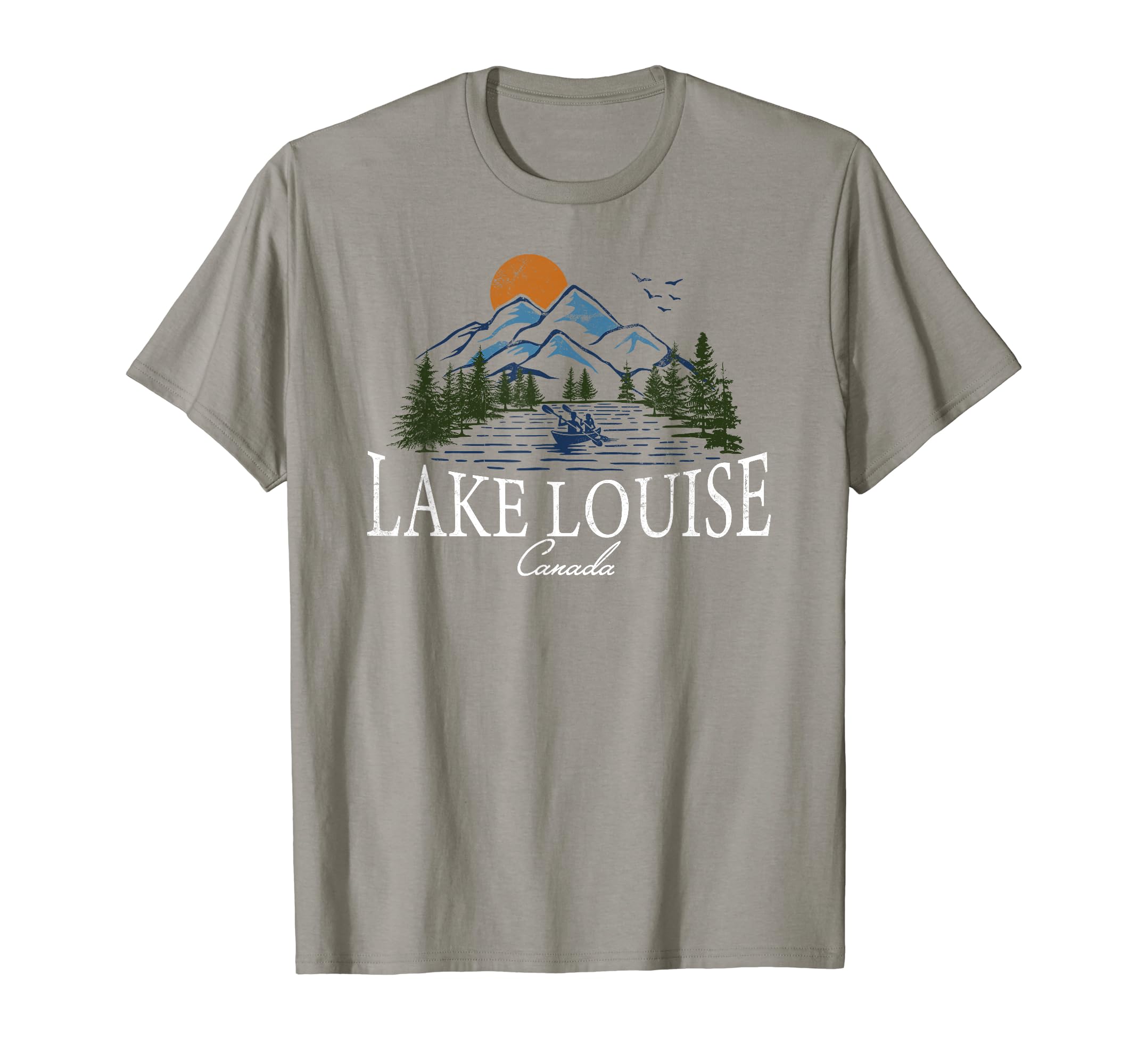 Lake Louise Alberta Canada Distressed T-Shirt - Minimalist Print Unisex - T-Shirt, Sweatshirt, Hoodie