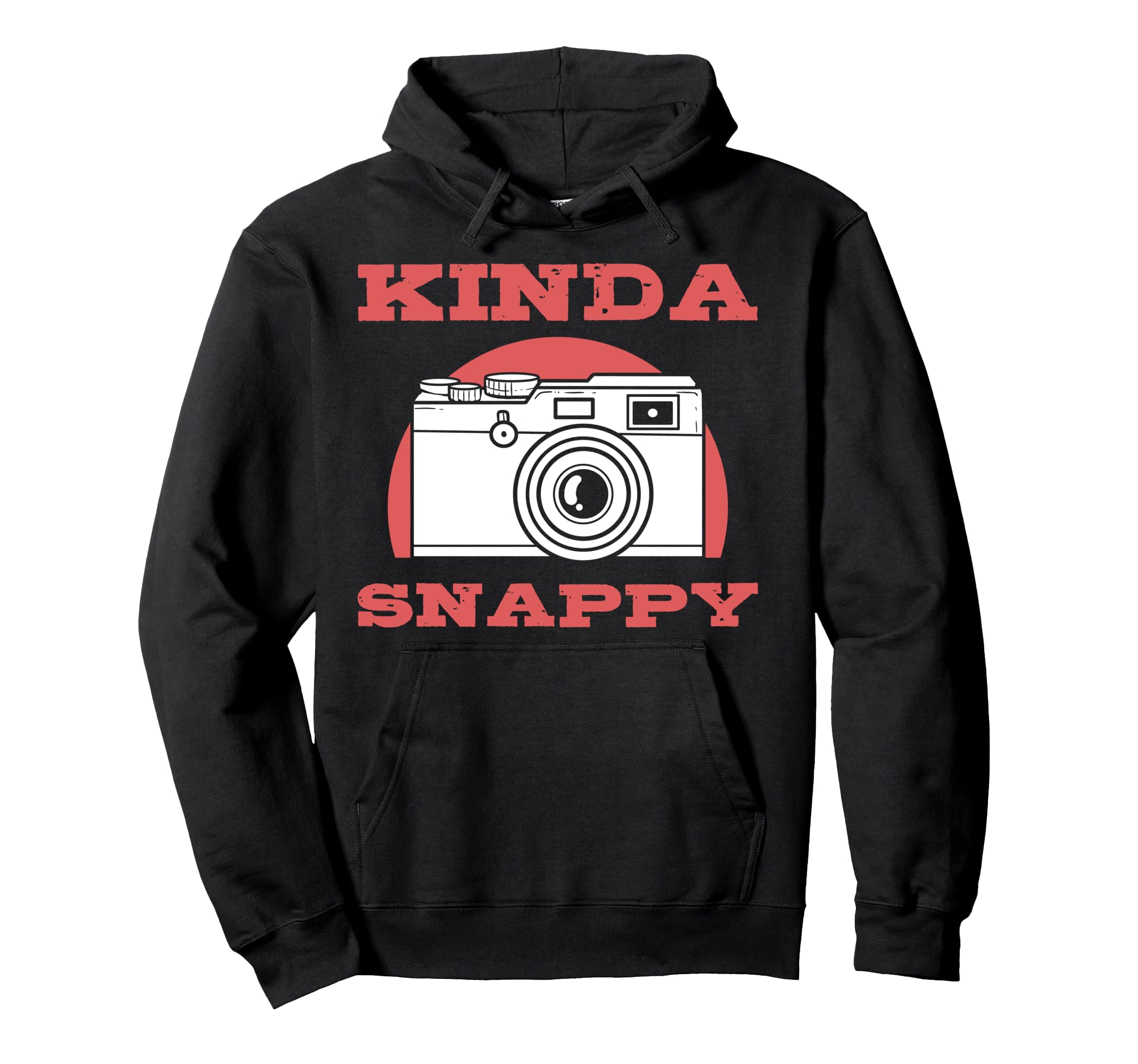 Kinda Snappy Camera Hoodie - Minimalist Print for Adults - T-Shirt, Sweatshirt, Hoodie