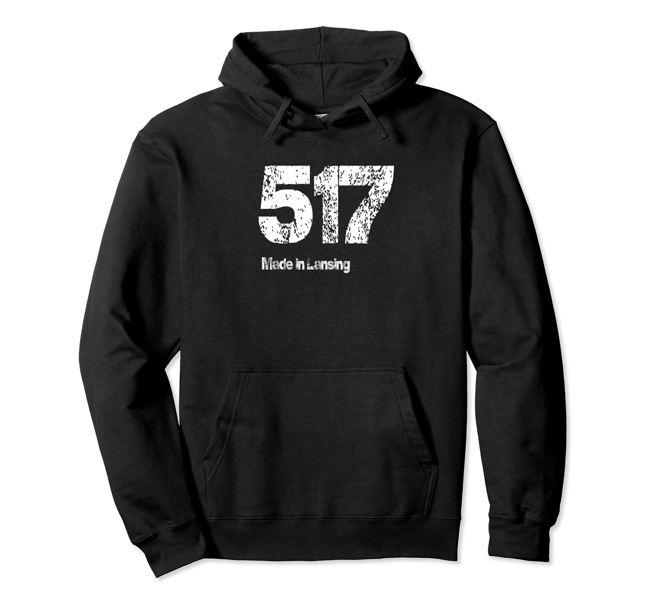 517 Made Lansing Distressed Hoodie - Graphic Print Men Women - T-Shirt, Sweatshirt, Hoodie