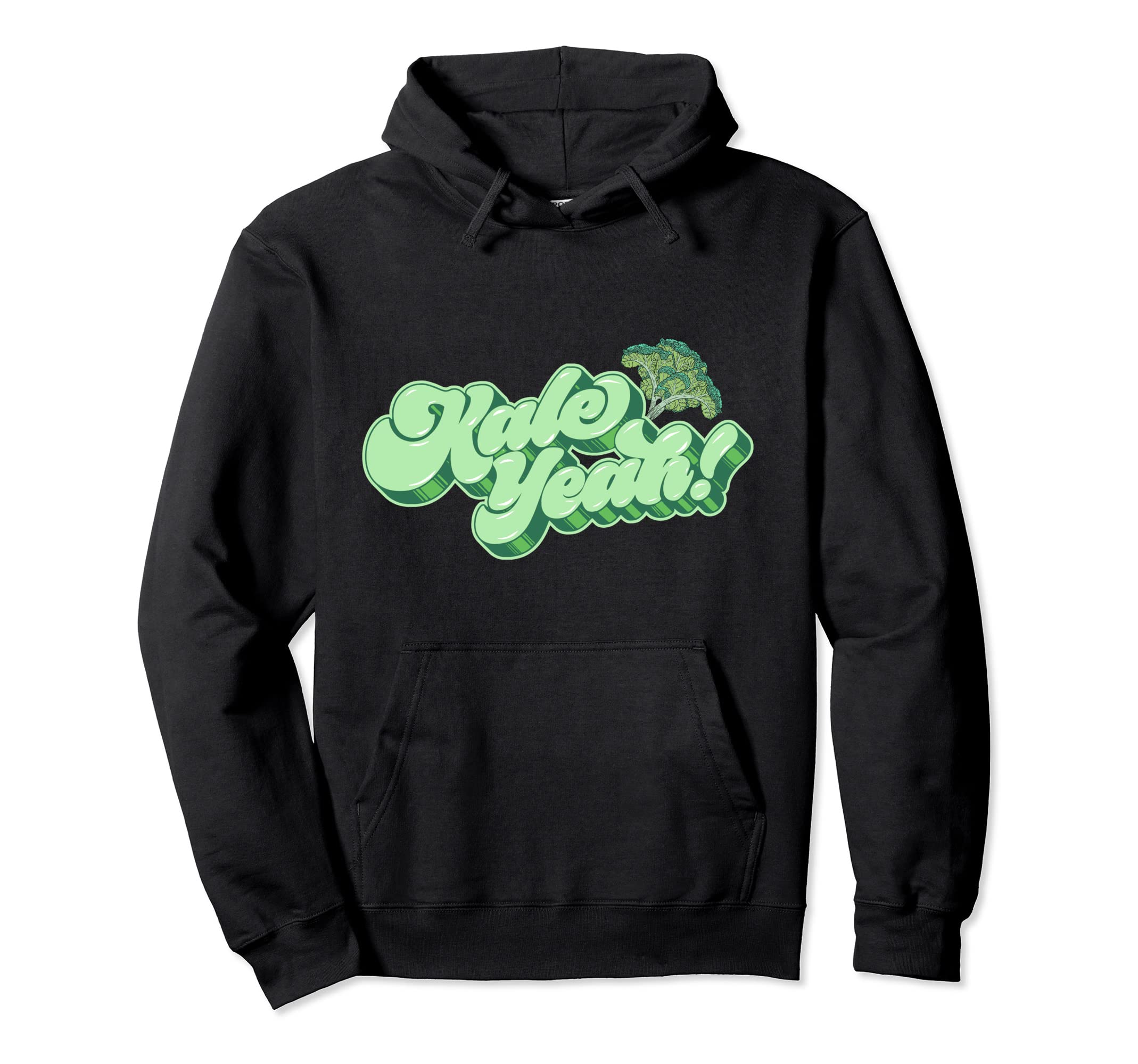Kale Yeah Funny 70S Script Typography Hoodie - Unique Graphic for Adults - T-Shirt, Sweatshirt, Hoodie