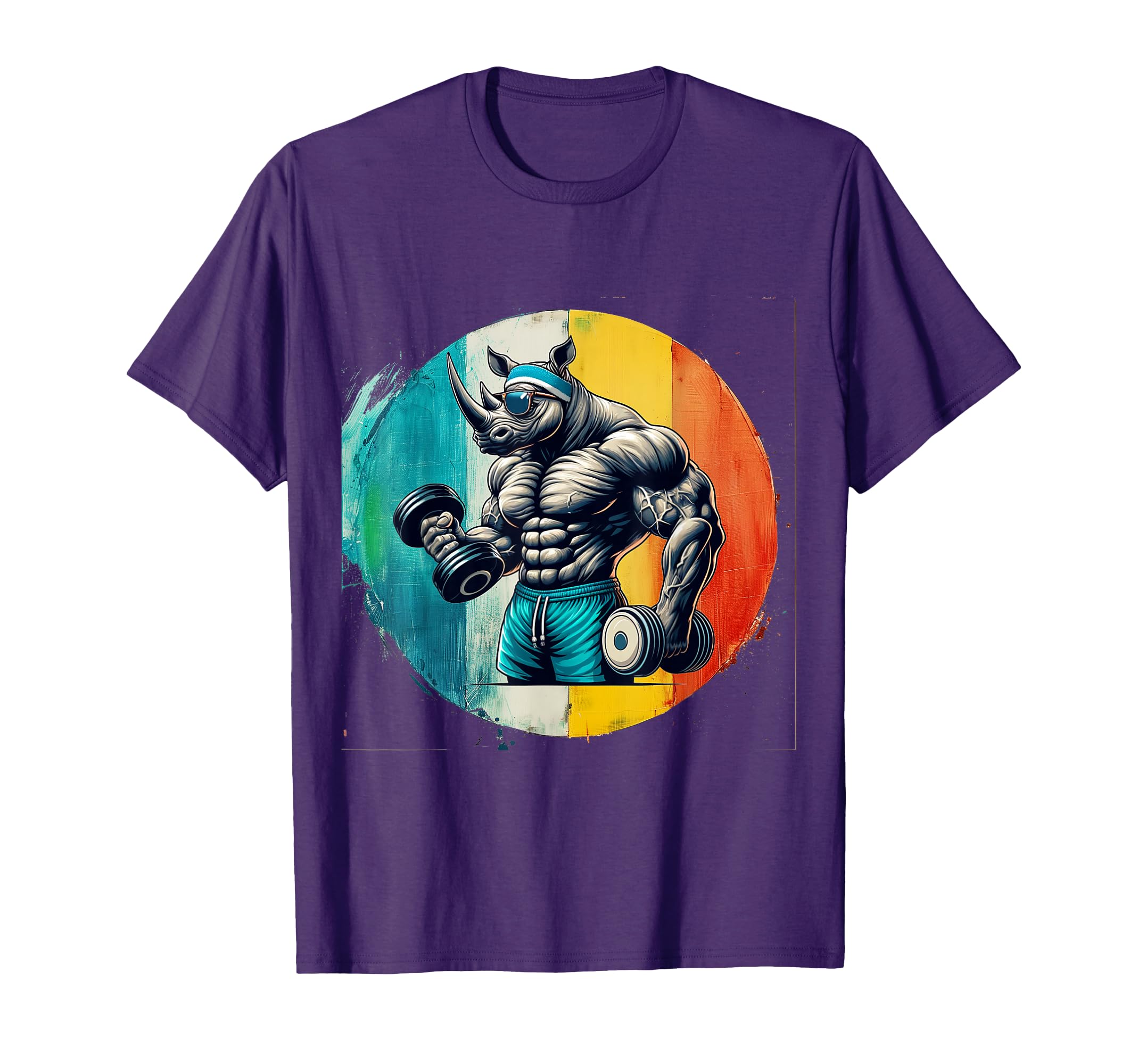 Muscular Rhino Bodybuilder Gym T-Shirt - Casual Everyday Wear Men Women - T-Shirt, Sweatshirt, Hoodie