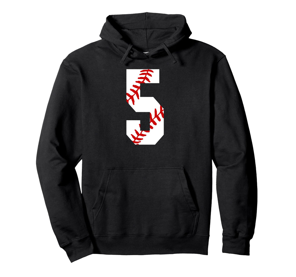 Baseball Mom 5 Jersey Baseball Player Hoodie - Minimalist Print Unisex - T-Shirt, Sweatshirt, Hoodie