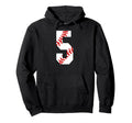 Baseball Mom 5 Jersey Baseball Player Hoodie - Minimalist Print Unisex - T-Shirt, Sweatshirt, Hoodie