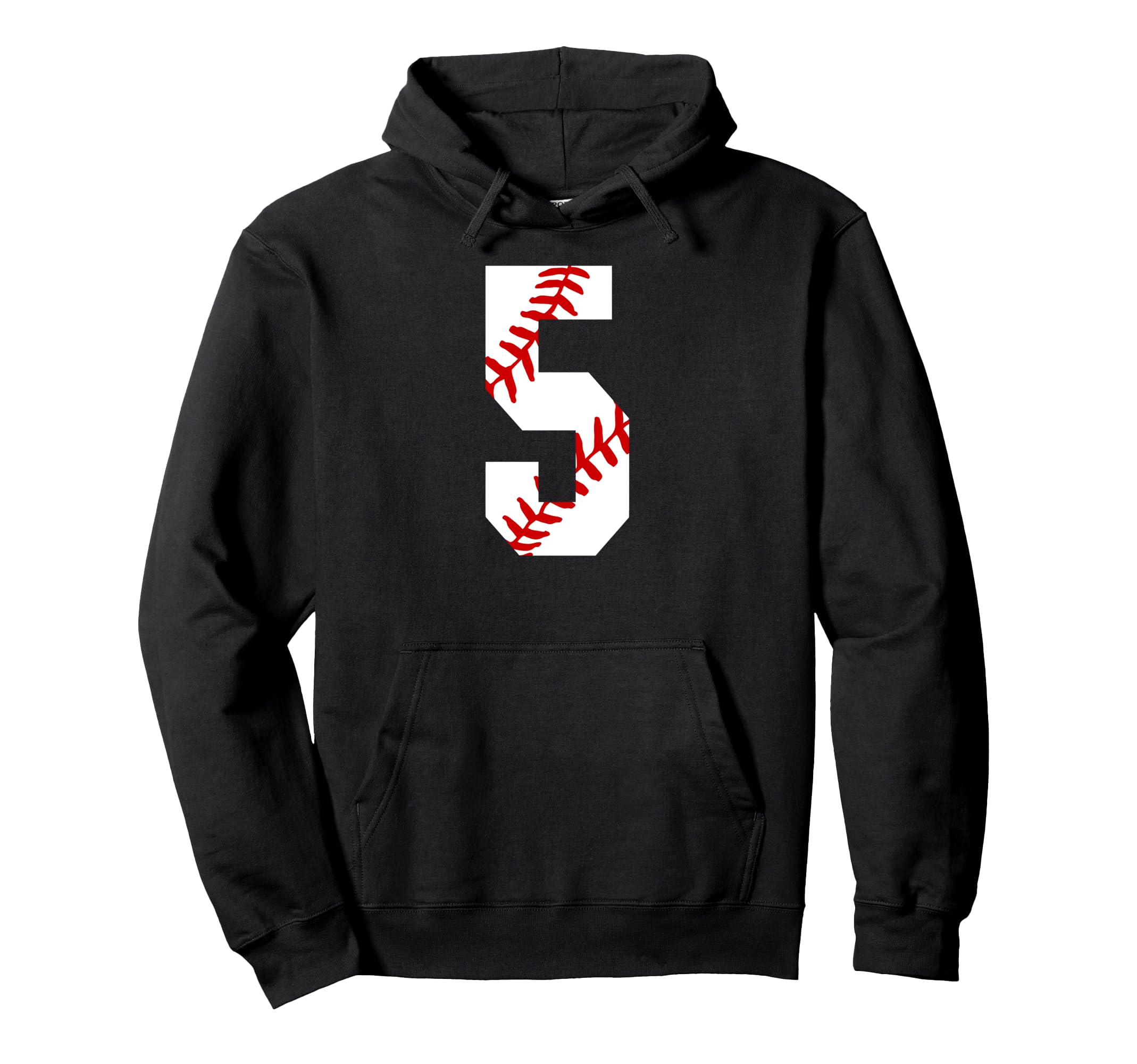 Baseball Mom 5 Jersey Baseball Player Hoodie - Minimalist Print Unisex - T-Shirt, Sweatshirt, Hoodie