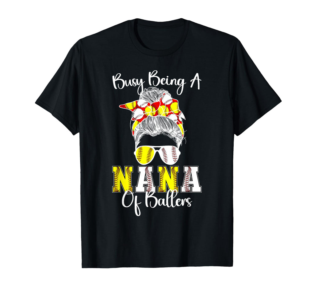 Softball Baseball Nana Ballers T-Shirt - Minimalist Print Men Women - T-Shirt, Sweatshirt, Hoodie