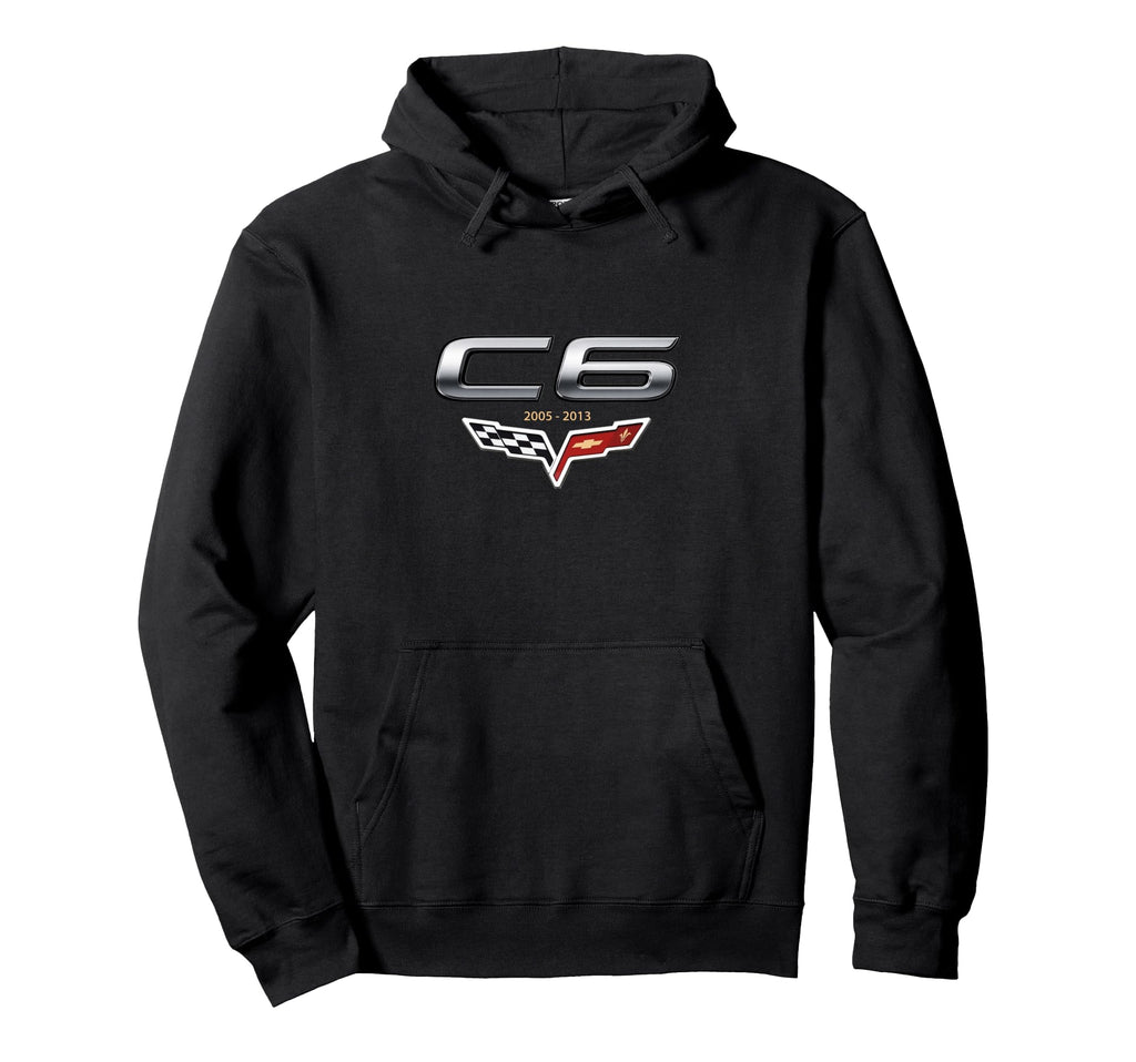 Car C6 Vette Emblem 2005 2013 Sports Hoodie - Aesthetic Graphic for Adults - T-Shirt, Sweatshirt, Hoodie