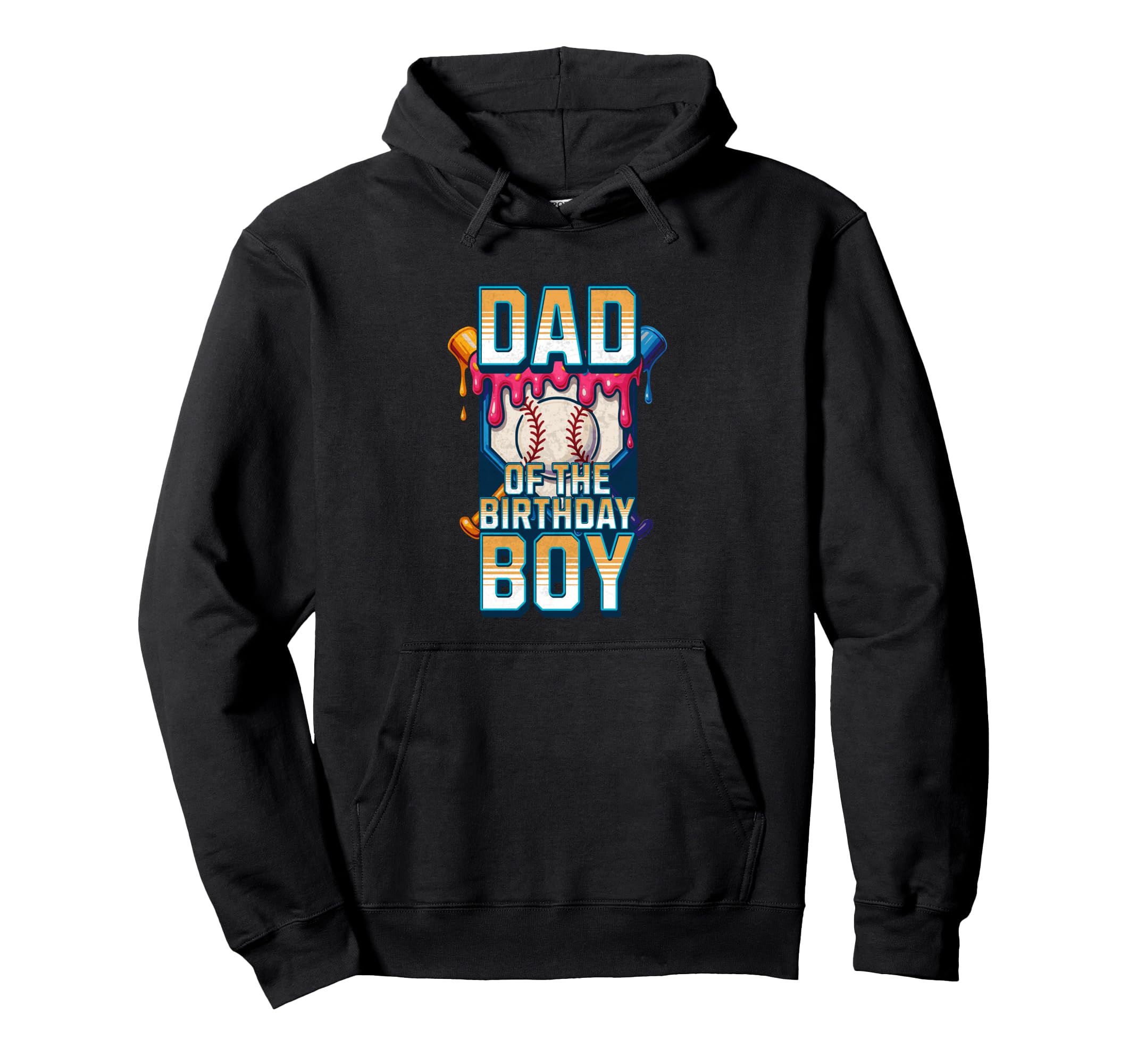 Dad Birthday Baseball Ice Cream Hoodie - Casual Everyday Wear for Adults - T-Shirt, Sweatshirt, Hoodie