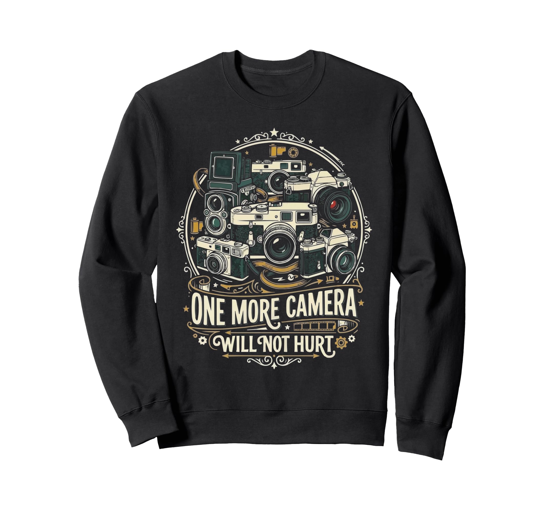 Camera Collector Photography Sweatshirt - Custom Art Print Men Women - T-Shirt, Sweatshirt, Hoodie