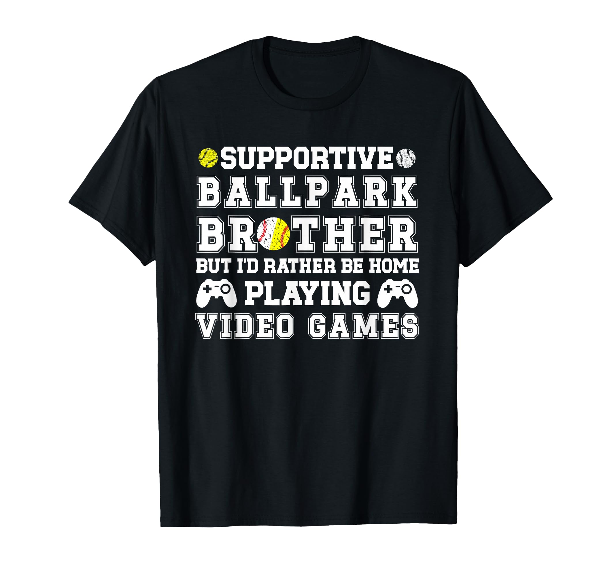 Supportive Ballpark Brother Baseball T-Shirt - Casual Everyday Wear Unisex - T-Shirt, Sweatshirt, Hoodie