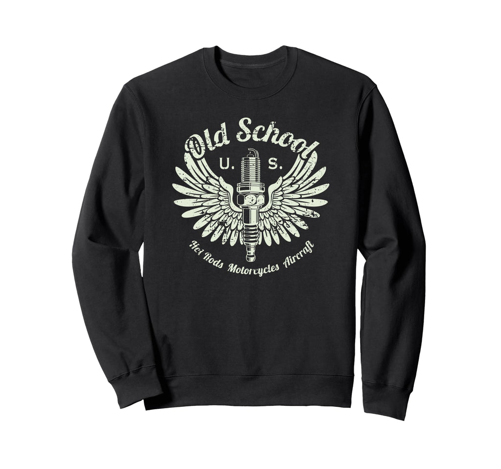 Spark Plug Distressed Sweatshirt - Minimalist Print for Adults - T-Shirt, Sweatshirt, Hoodie
