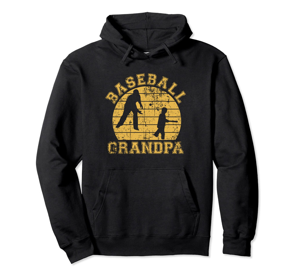 Baseball Grandpa Grandfather Grandson Proud Hoodie - Graphic Print Unisex - T-Shirt, Sweatshirt, Hoodie