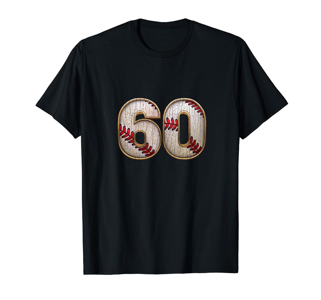 60Th Sixtieth Birthday Baseball T-Shirt - Custom Art Print for Adults - T-Shirt, Sweatshirt, Hoodie