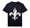 Baseball Mardi Gras Catcher Fleur De T-Shirt - Fun Novelty Design Unisex - T-Shirt, Sweatshirt, Hoodie