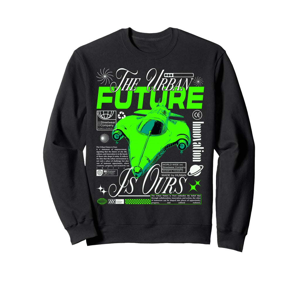 Y2K Urban Future Bold Urban Sweatshirt - Unique Graphic for Adults - T-Shirt, Sweatshirt, Hoodie