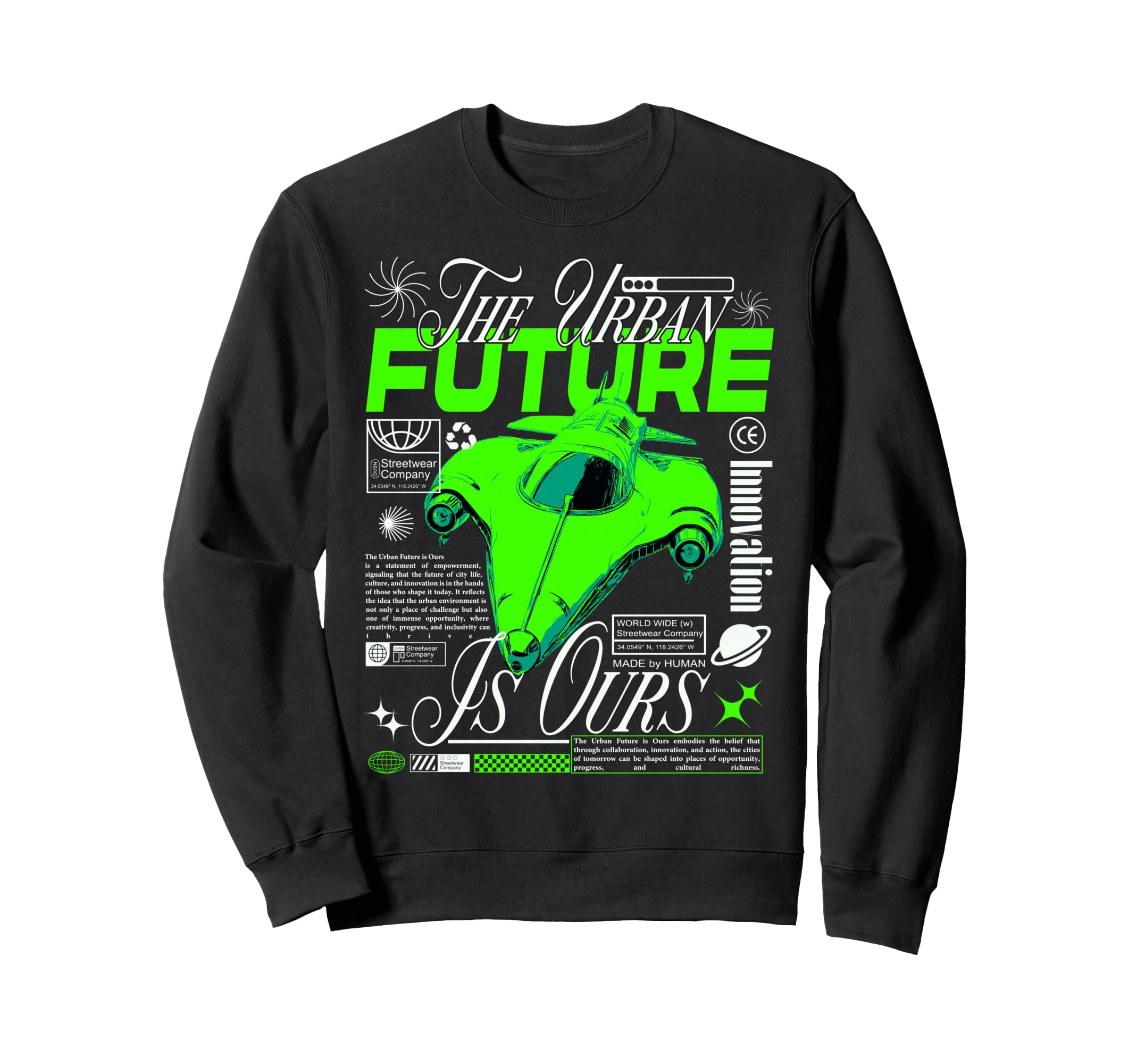 Y2K Urban Future Bold Urban Sweatshirt - Unique Graphic for Adults - T-Shirt, Sweatshirt, Hoodie