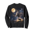 Howling Armadillo Full Moon Starry Sweatshirt - Graphic Print Men Women - T-Shirt, Sweatshirt, Hoodie