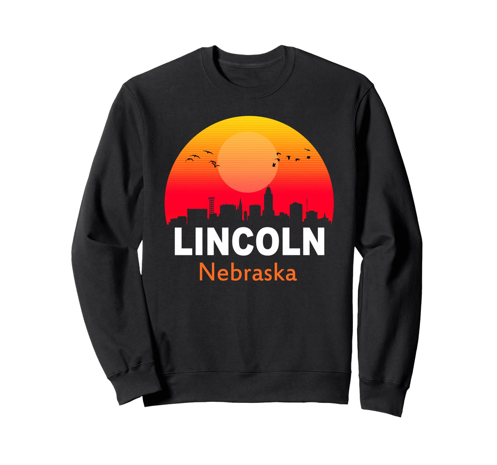 Lincoln Nebraska Sunset City State Sweatshirt - Trendy Graphic for Adults - T-Shirt, Sweatshirt, Hoodie