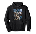 Sloth 90S Heavy Metal Sloth Animal Hoodie - Casual Everyday Wear Men Women - T-Shirt, Sweatshirt, Hoodie