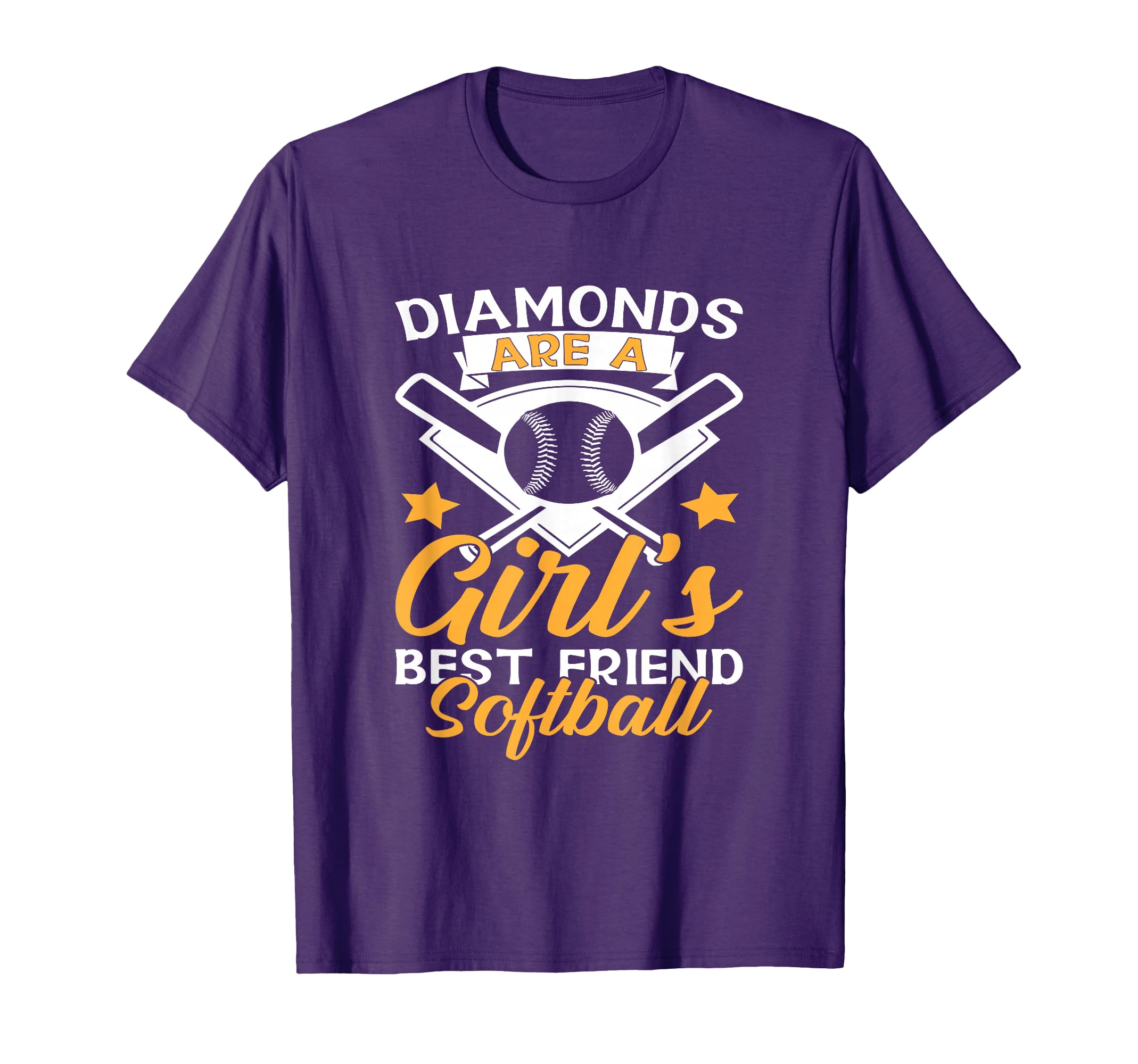 Diamonds Are Best Friend Softball T-Shirt - Custom Art Print Unisex - T-Shirt, Sweatshirt, Hoodie