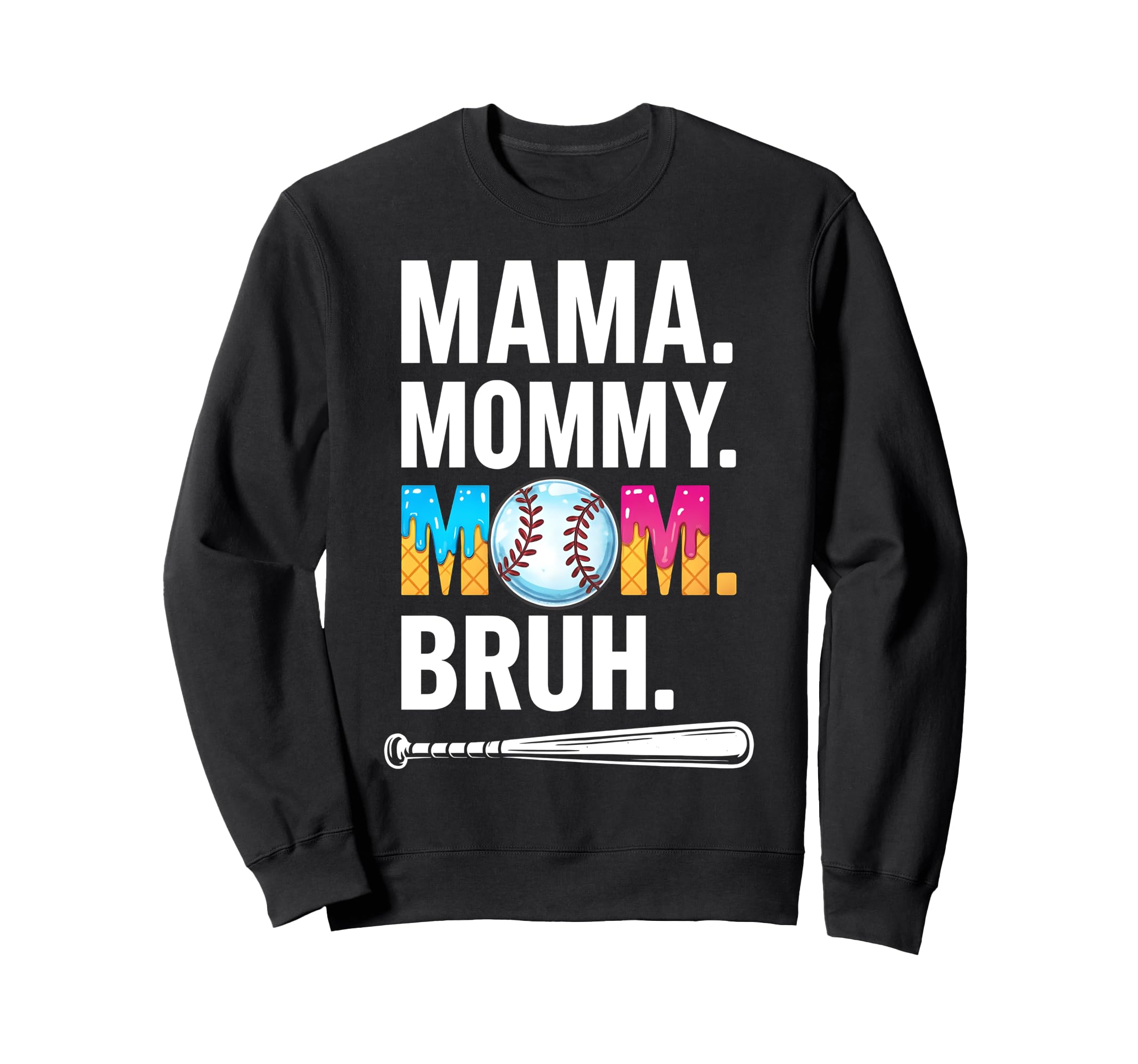 Mama Mommy Mom Bruh Baseball Mama Sweatshirt - Aesthetic Graphic Men Women - T-Shirt, Sweatshirt, Hoodie