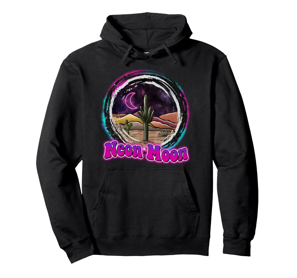 Neon Moon Country Western 80S 90 Hoodie - Casual Everyday Wear Men Women - T-Shirt, Sweatshirt, Hoodie