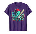 Octopus Baseball Sea Animals Ocean Diving T-Shirt - Unique Graphic Unisex - T-Shirt, Sweatshirt, Hoodie