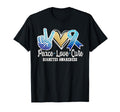 Peace Love Cure Ribbon Diabetes Sweatshirt - Trendy Graphic Unisex - T-Shirt, Sweatshirt, Hoodie
