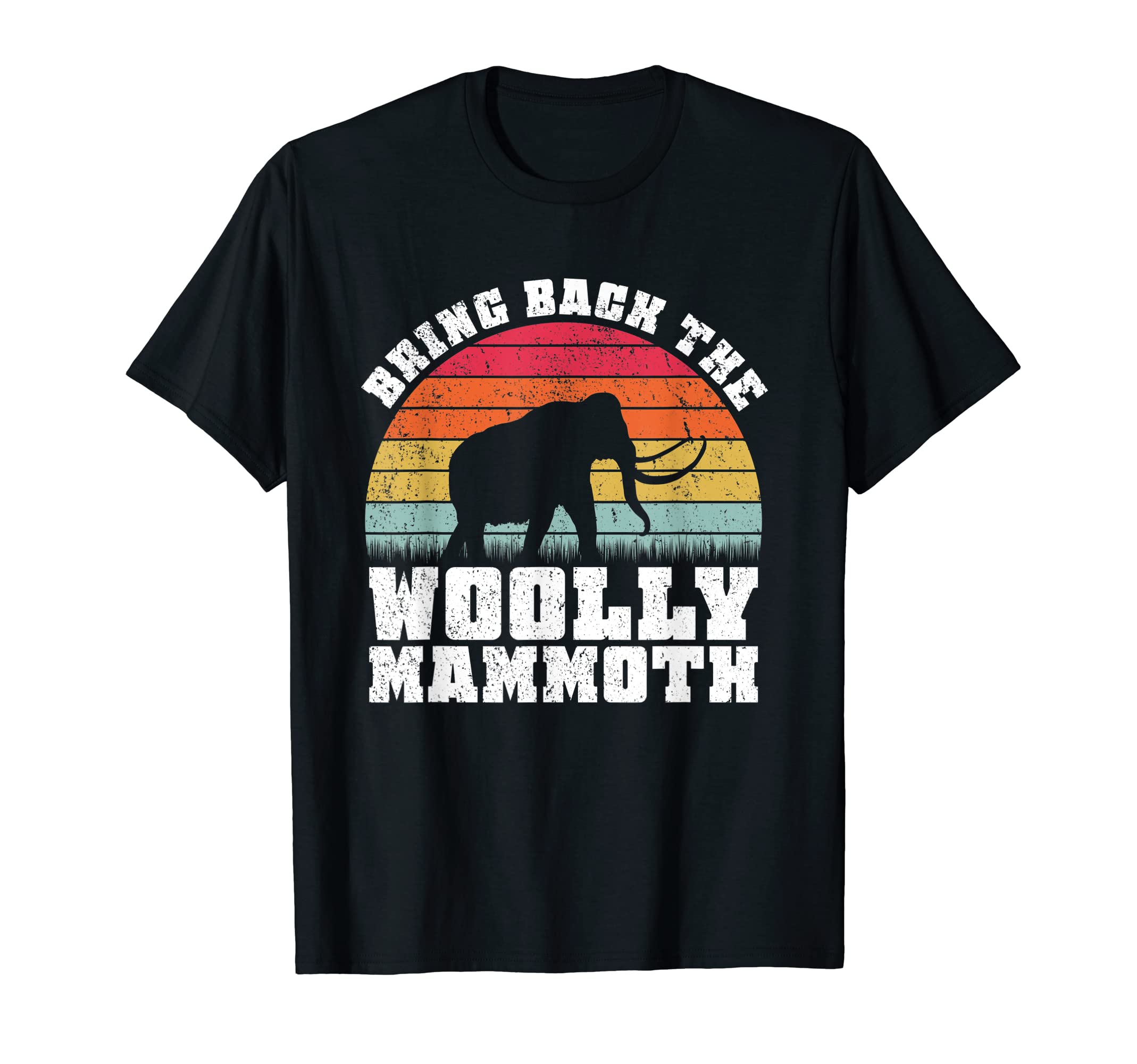 Bring Back Woolly Mammoth Sunset T-Shirt - Fun Novelty Design Unisex - T-Shirt, Sweatshirt, Hoodie