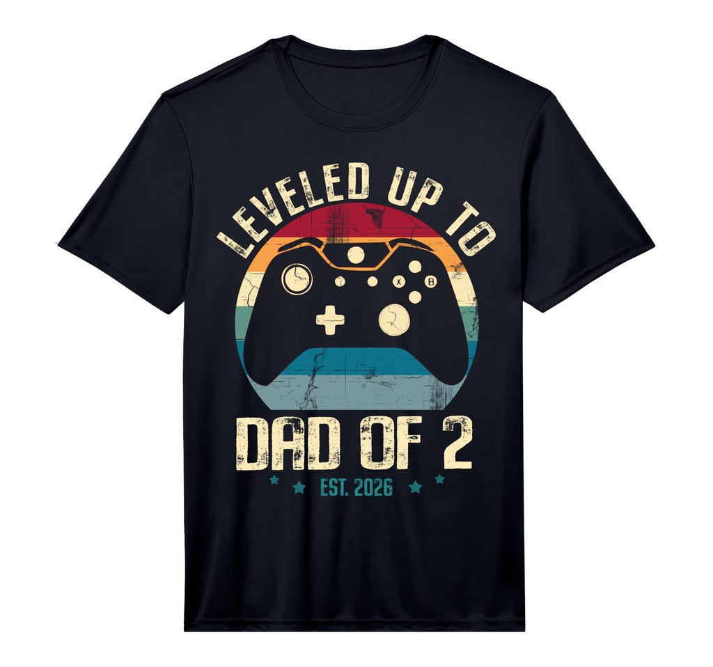 Mens I Leveled Up To Dad 2 Daddy Again T-Shirt - Novelty Apparel Unisex - T-Shirt, Sweatshirt, Hoodie