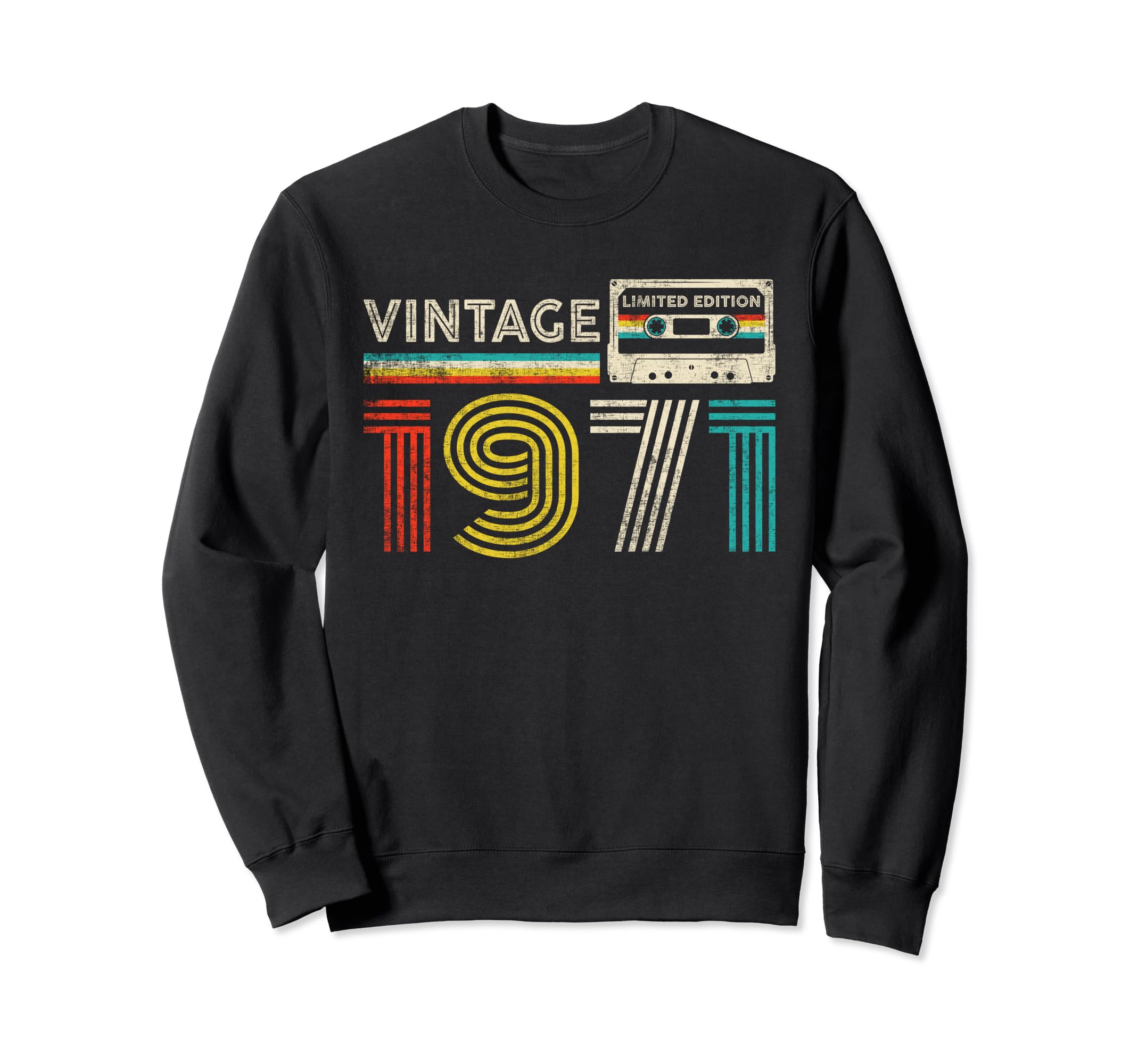 1971 Birthday 1971 Cassette Tape Sweatshirt - Minimalist Print Unisex - T-Shirt, Sweatshirt, Hoodie